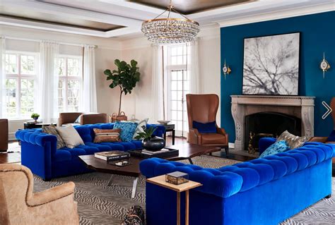30 Modern Blue Accent Wall Living Room