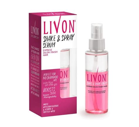 El livon serum es una emulsión de seda que tiene un efecto suavizante y suavizante instantáneo en la cutícula del cabello, sellando sus escamas. Livon Shake and Spray Hair Serum, 50ml - CyberKart