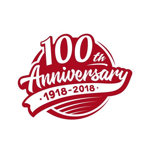 100 Years Anniversary Design Template Vector And Illustration 100th