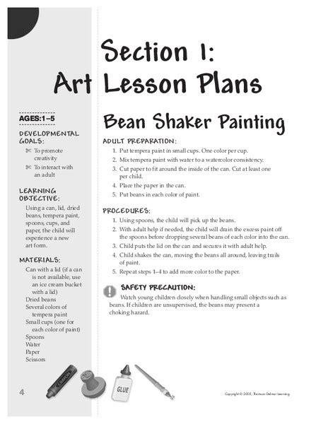 Art Lesson Plans Lesson Plan For Pre K Kindergarten Lesson Planet