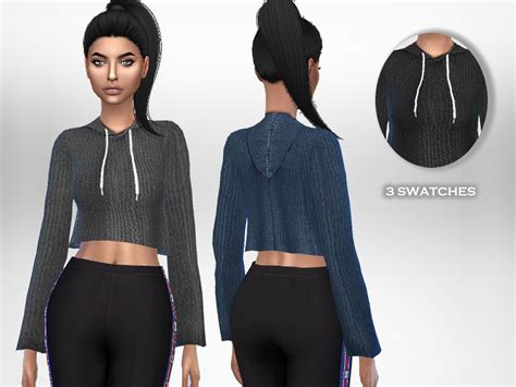The Sims Resource Ribbed Hoodie