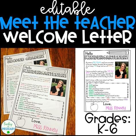 Editable Meet The Teacher Welcome Back To School Letter To Student