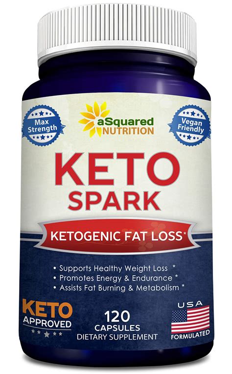 Keto Spark Supplement For Weight Loss 120 Capsules Pills Approved For The Ketogenic