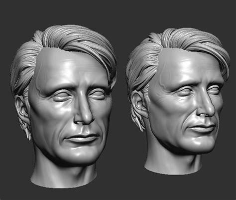 2 Type Face Mads Mikkelsen Headsculpt 3d Model 3d Printable Cgtrader
