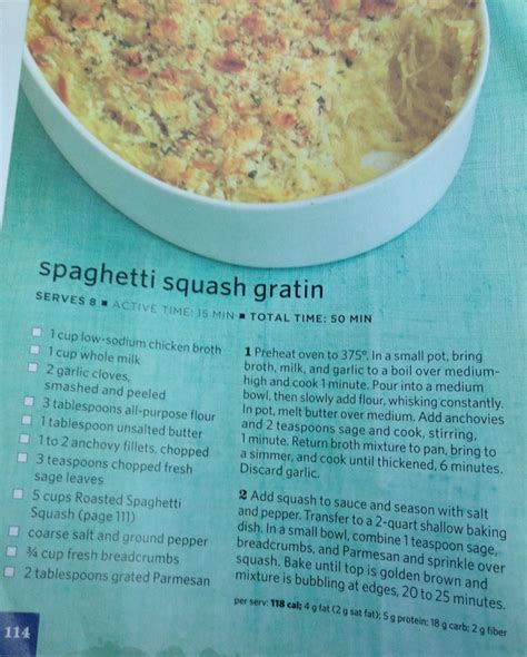 Spaghetti Squash Gratin From Martha Stewart Low Sodium Chicken