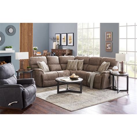 Today, the company and legacy they built continues to be recognized for the highest. La-Z-Boy Trouper Three Piece Reclining Corner Sectional ...