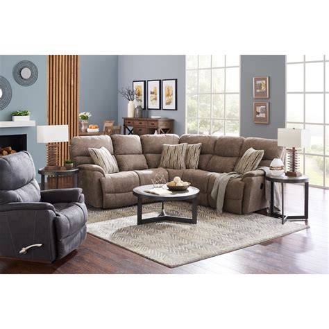 Their sofas range in price from around $800. La-Z-Boy Trouper Three Piece Reclining Corner Sectional ...