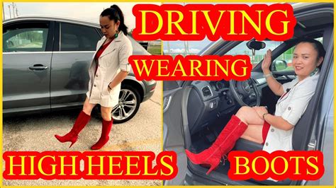 Driving Wearing High Heels Boots 👢👢 Youtube