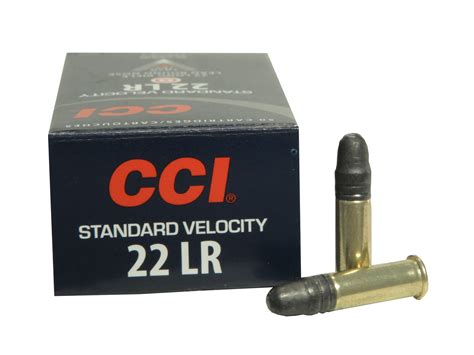 Cci Standard Velocity Ammo 22 Long Rifle 40 Grain Lead Round Nose Case