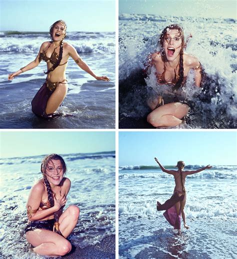 Rare Photos Of Carrie Fisher S Star Wars Beach Photo Shoot