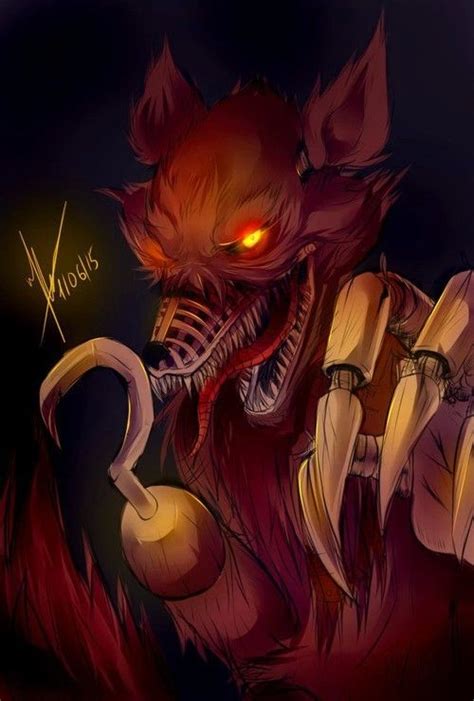 The New And Creepy Nightmare Foxy Is Very Epic Anime Fnaf Fanarts Anime Kawaii Anime Foxy