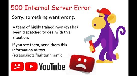500 Internal Server Error Sorry Something Went Wrong By Youtube