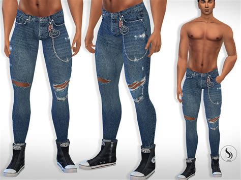 Men Cropped Jeans By Saliwa At Tsr Sims 4 Updates