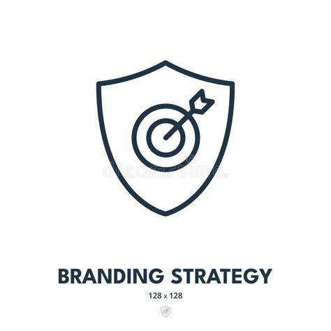 Branding Strategy Icon Brand Advertising Promotion Editable Stroke