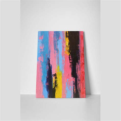 Contemporary Abstract Art Print On Canvas By Ruby And B