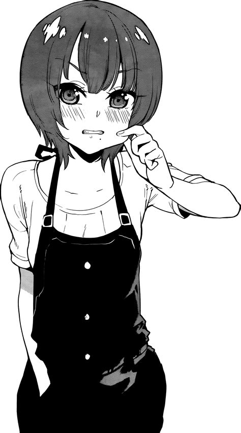 Black And White Anime Girl Png And Free Black And White