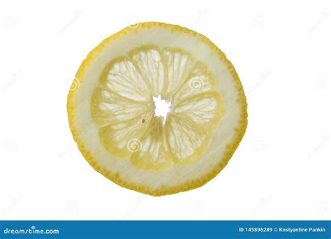 Round Lemon Slice Stock Image Image Of Rind Food Isolated 145896289