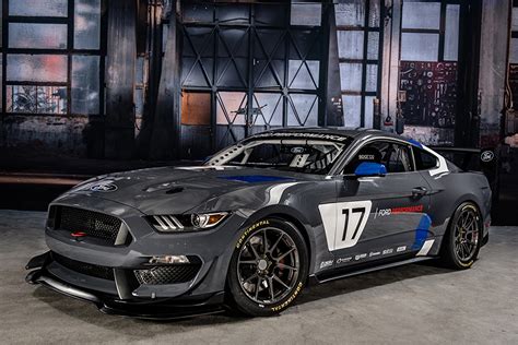 Fonds Decran Ford Tuning 2016 Mustang Gt4 Race Car Gris Métallique