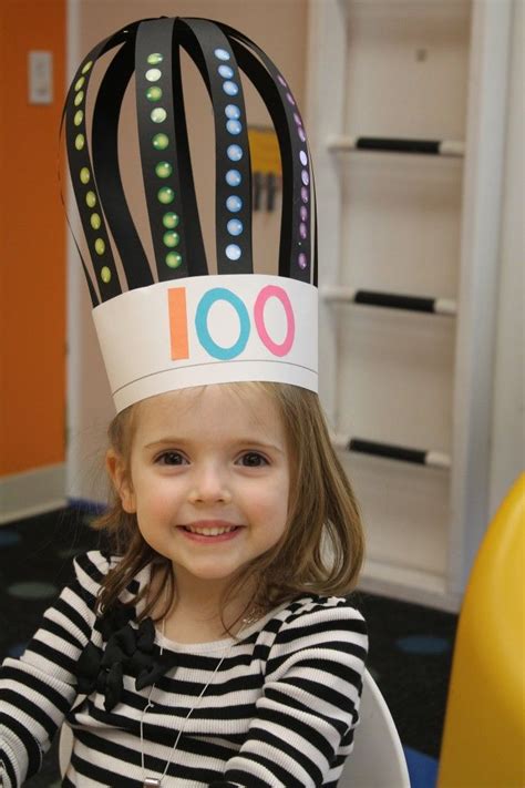 100s Day Hat 10 Groups Of 10 Stickers 100th Day Of School Crafts