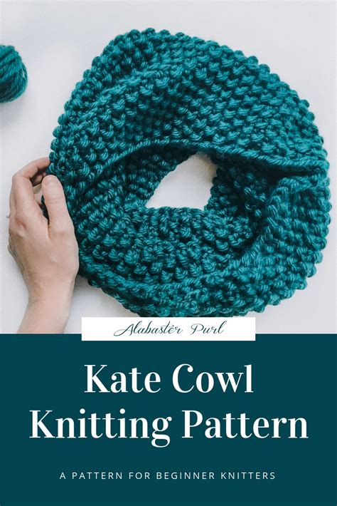 A Simple Seed Stitch Cowl Pattern Perfect For Beginner Knitters