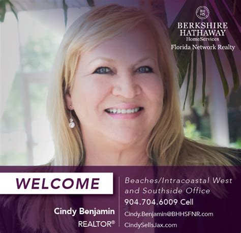 Berkshire Hathaway Homeservices Florida Network Realty Welcomes Cindy