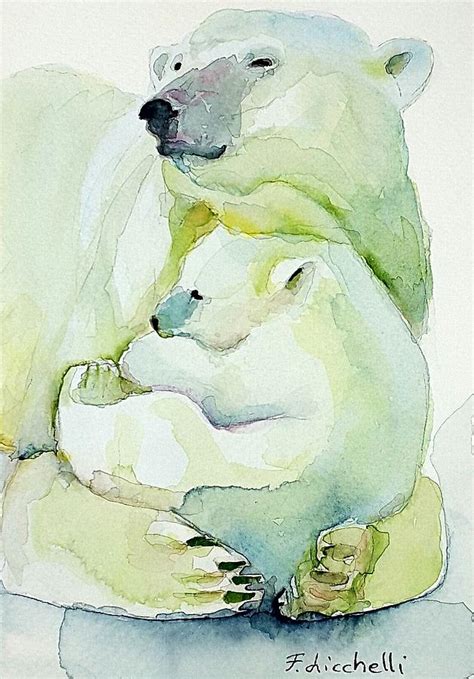 Polar Bears Painting By Francesca Licchelli Fine Art America