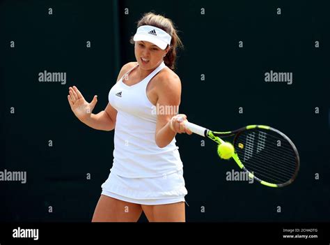 kayla day in action in the girls singles on day ten of the wimbledon championships at the all