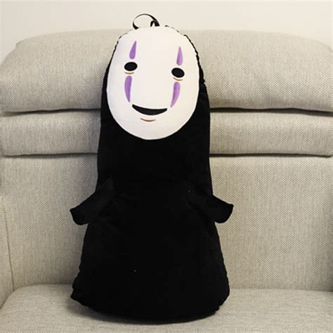 Cute 60cm Hayao Miyazaki Spirited Away No Face Man Pulsh Stuffed Doll Cartoon Kaonashi Figure