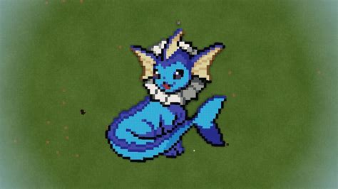 Vaporeon Pixel Art Minecraft Amino