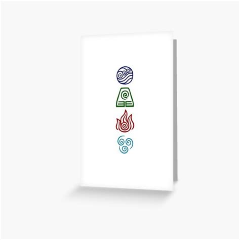 Avatar Four Elements Greeting Card By Daljo Redbubble