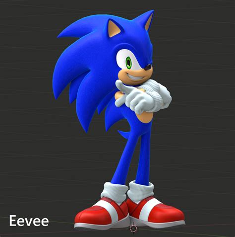 Sonic The Hedgehog Custom Model And Rig For Blender 30 Dancada³ᴰs