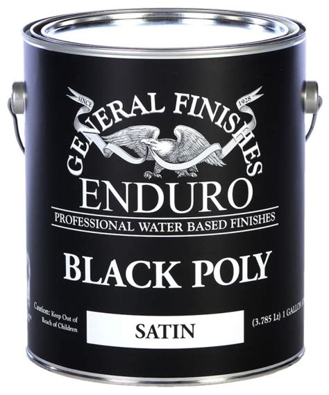 It is a clear, colorless, viscous stable solution. General Finishes Enduro Pigmented Black Acrylic Poly ...