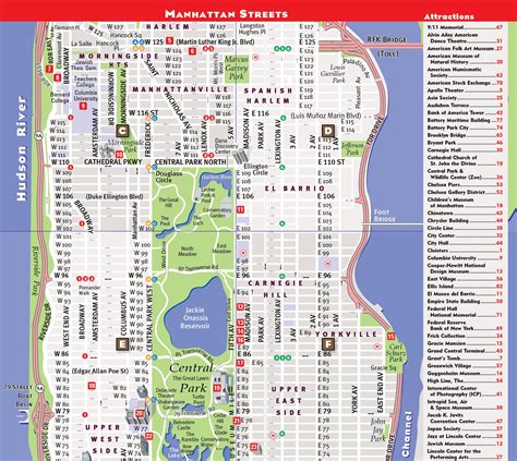 nyc tourist map printable