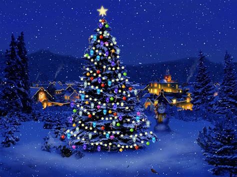 Christmas Lights Christmas Tree Abstract Other Hd Desktop Wallpaper