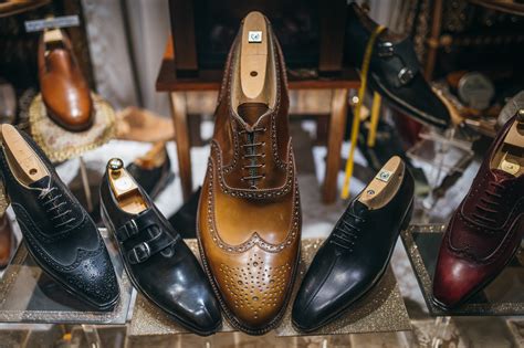 Various Handmade Shoes In A Bespoke Footwear Store Flickr