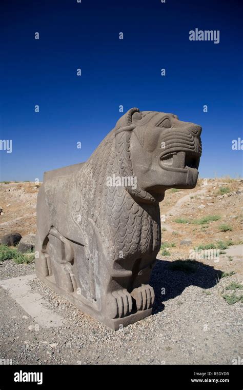 Syria Aleppo The 8th Bc Century Hittite Temple Of Ain Dara Lion