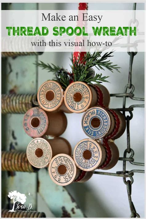 Vintage Thread Spool Mini Wreath How To Handmade