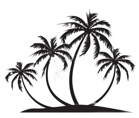 Silhouette Coconut Tree Png Image Png All Png All