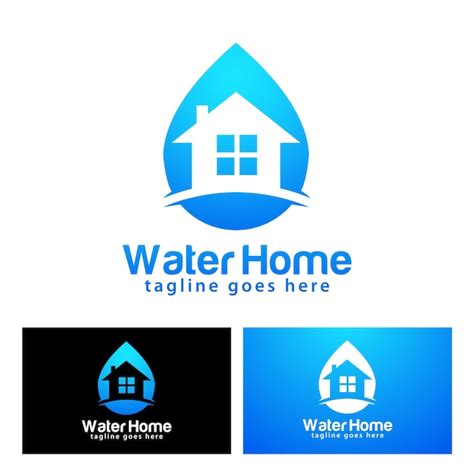 Premium Vector Water Home Logo Design Template