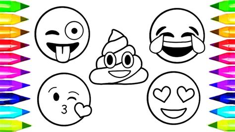 74 Emoji Coloring Pages Free Gabbymay Belline