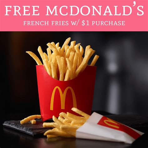 Want to learn and improve your english speaking skill? FREE McDonald's French Fries w/ $1 Purchase - Deal Hunting ...