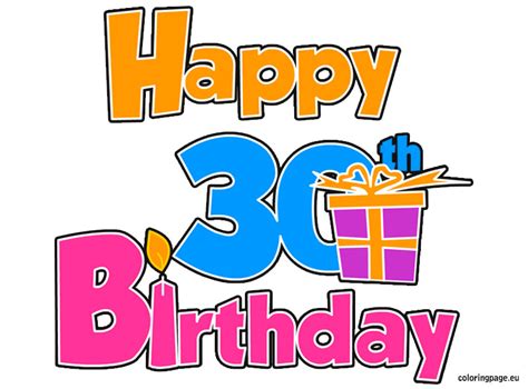 Happy 30th birthday for her. Free 30 Birthday Cliparts, Download Free Clip Art, Free Clip Art on Clipart Library