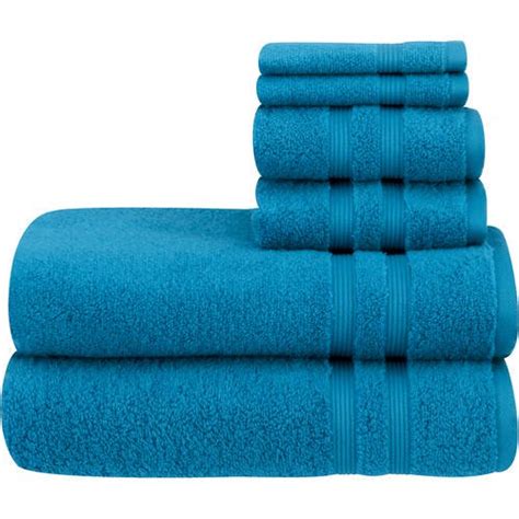 Mainstays Performance Bath Towel 6 Piece Set