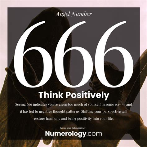 Angel Number666think Positivelyseeing 666 Indicates Youve Given Too