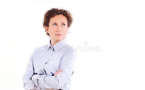 Beautiful Mature Business Woman Isolated Over White Background Stock Image Image Of Career