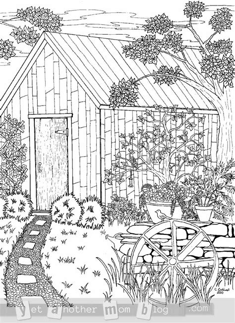coloring pages  adults landscapes