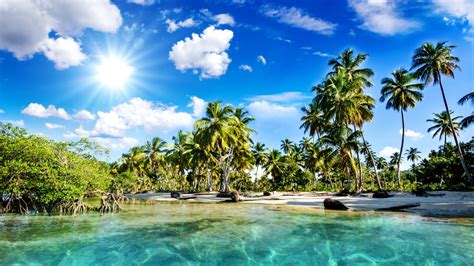 Tropical Island Hd Wallpaper Background Image