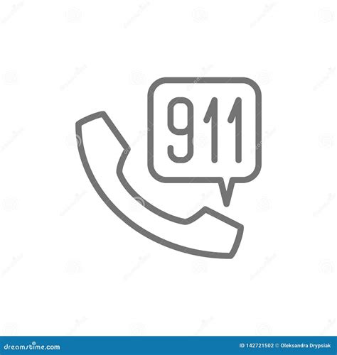 Emergency Call 911 Concept Hand Holding Mobile Phone Royalty Free