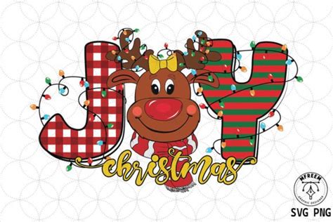 Reindeer Joy Christmas Svg Sublimation Graphic By Mfreem · Creative Fabrica