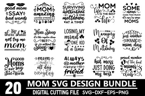 Mom Svg Bundle Vector T Shirt Designs Buy T Shirt Designs